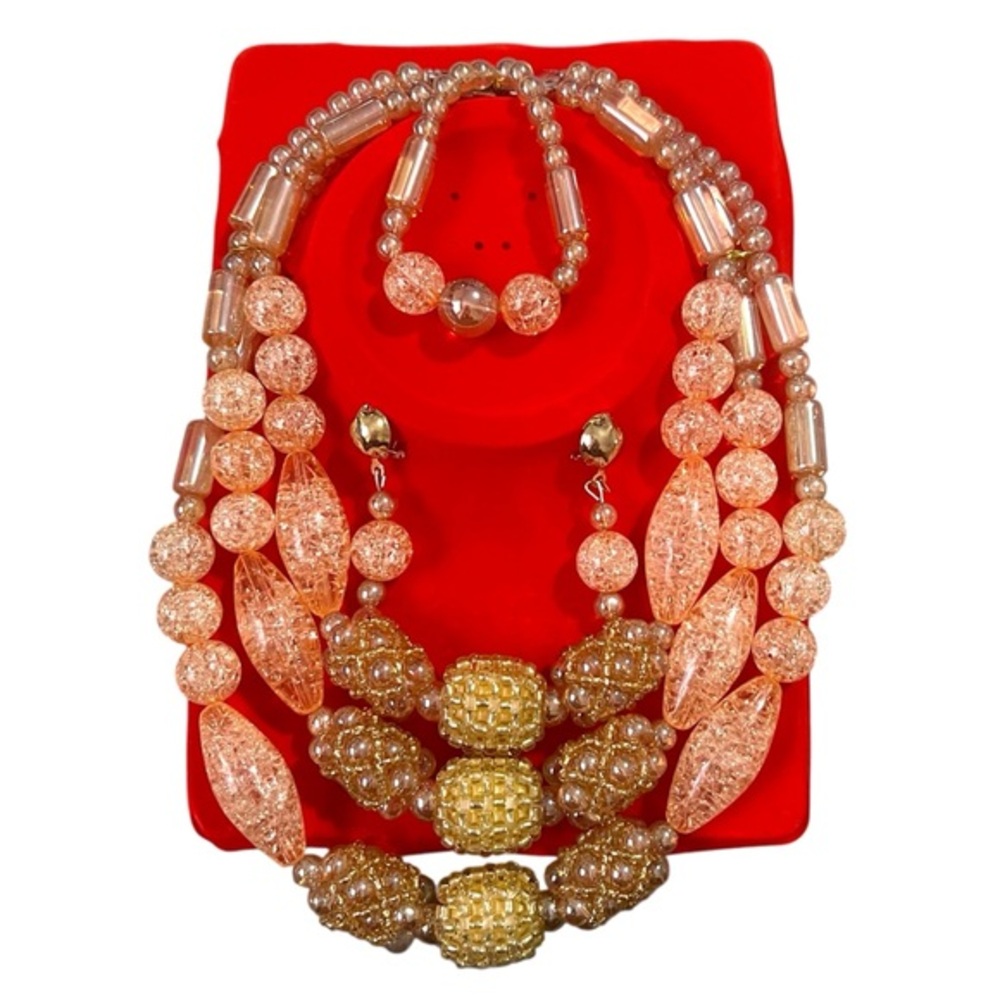 African Gold Jewelry, Handmade & 3 PC SET